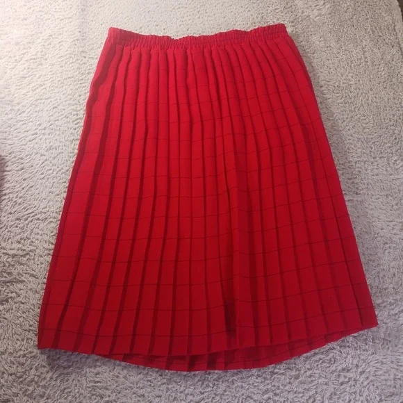 Andrea Gayle Petites VTG Striped Skirt Set Size 10 Faux Blazer Top Statement 90s - Picture 8 of 10